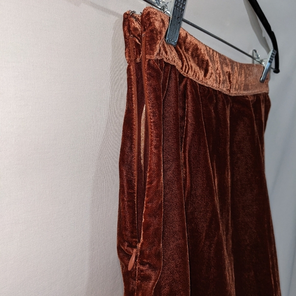 Free People Velvet Mini Skirt Deep Burnt Orange Size 0 XS - Picture 7 of 10